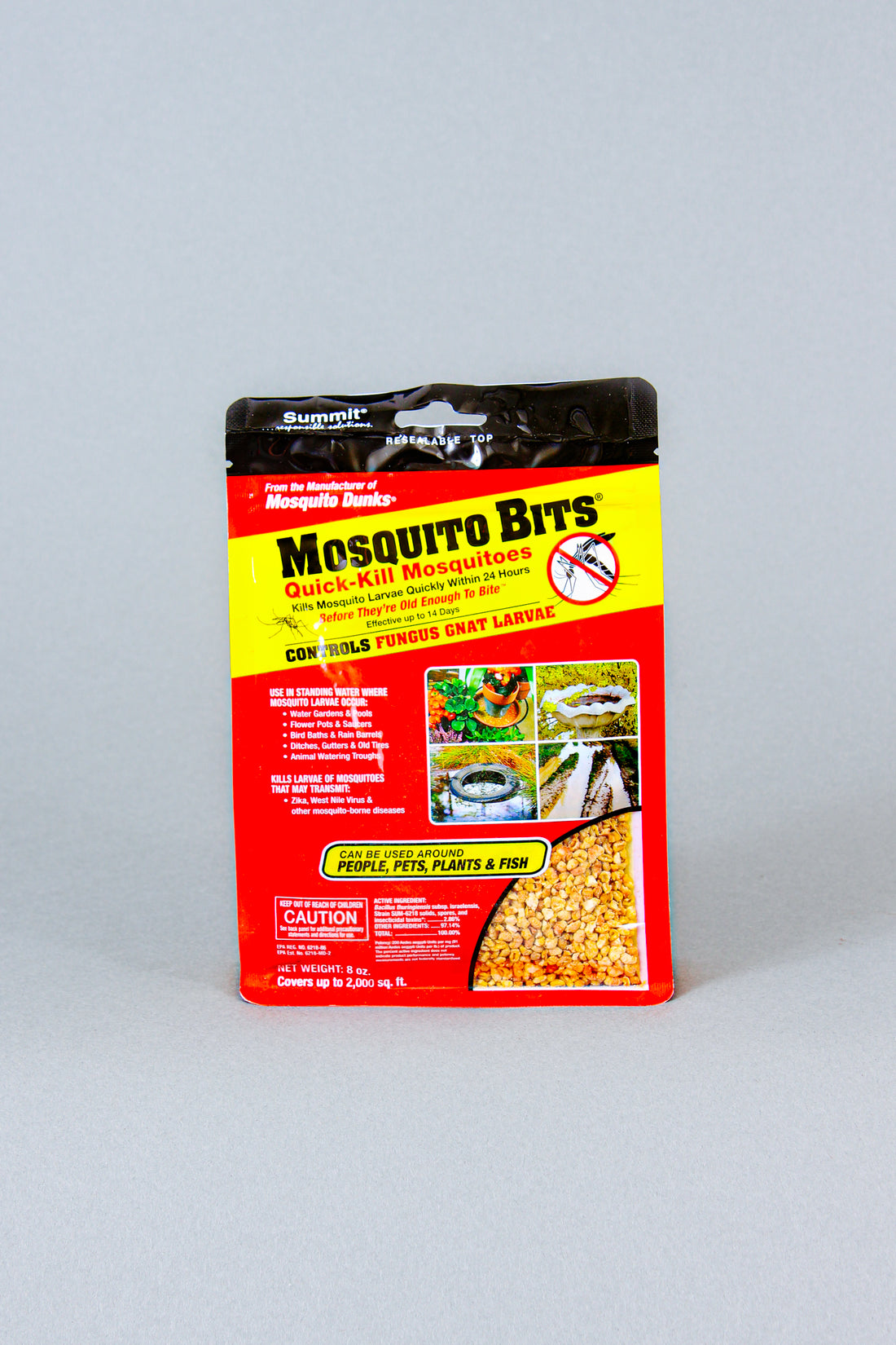 Mosquito Bits get rid of fungus gnat infestations on indoor houseplants.